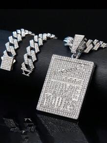 LIGHTSOME Live Yours電影板標誌吊飾，Live Your Dream靈感狗牌項鍊，附連接鏈Centralcee Chains - Pendant - 查看 3