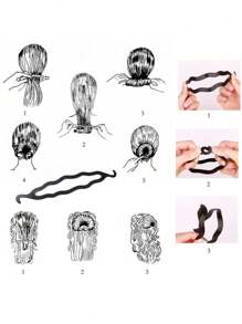 4pcs/Set Kids Morandi Color Hair Braiding Tools Set, Including Styling Board, Comb, Hook And Hair Bun Maker