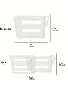 4/8pcs White Refrigerator Dividers, Adjustable Length Kitchen Storage Tools, Retractable Space Dividers, Suitable For Refrigerator, Kitchen, Lunch Box Use