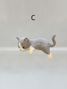 微型猫雕像，适用于家庭、汽车、办公室装饰、生日和节日礼物、微型景观 - 彩色 - 查看 15