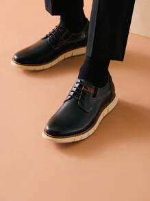 牛津正裝運動鞋商業休閒正裝鞋 - 黑色 - 查看 2