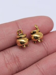 10入組11x8x8mm（0.43x0.31x0.31英寸）3D鼎爐香爐吊飾創意吸睛儀器時尚項鍊手鐲耳環鑰匙扣DIY珠寶製作手工藝品 - 香爐 - 查看 14