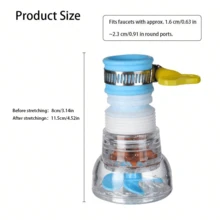 1Pc Faucet Anti-Splash God Anti-Splash Head Tap Water Shower Extension Filter Mouth Net Home Kitchen Universal Water-Saving - Blue - View 3