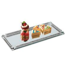 1 pieza Bandeja grande de cristal de 35*15*2.5cm - Plateado - Ver 5