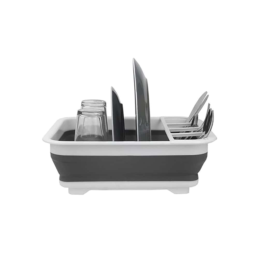 Collapsible Dish Drying Rack Portable Dinnerware Drainer Organizer For ...