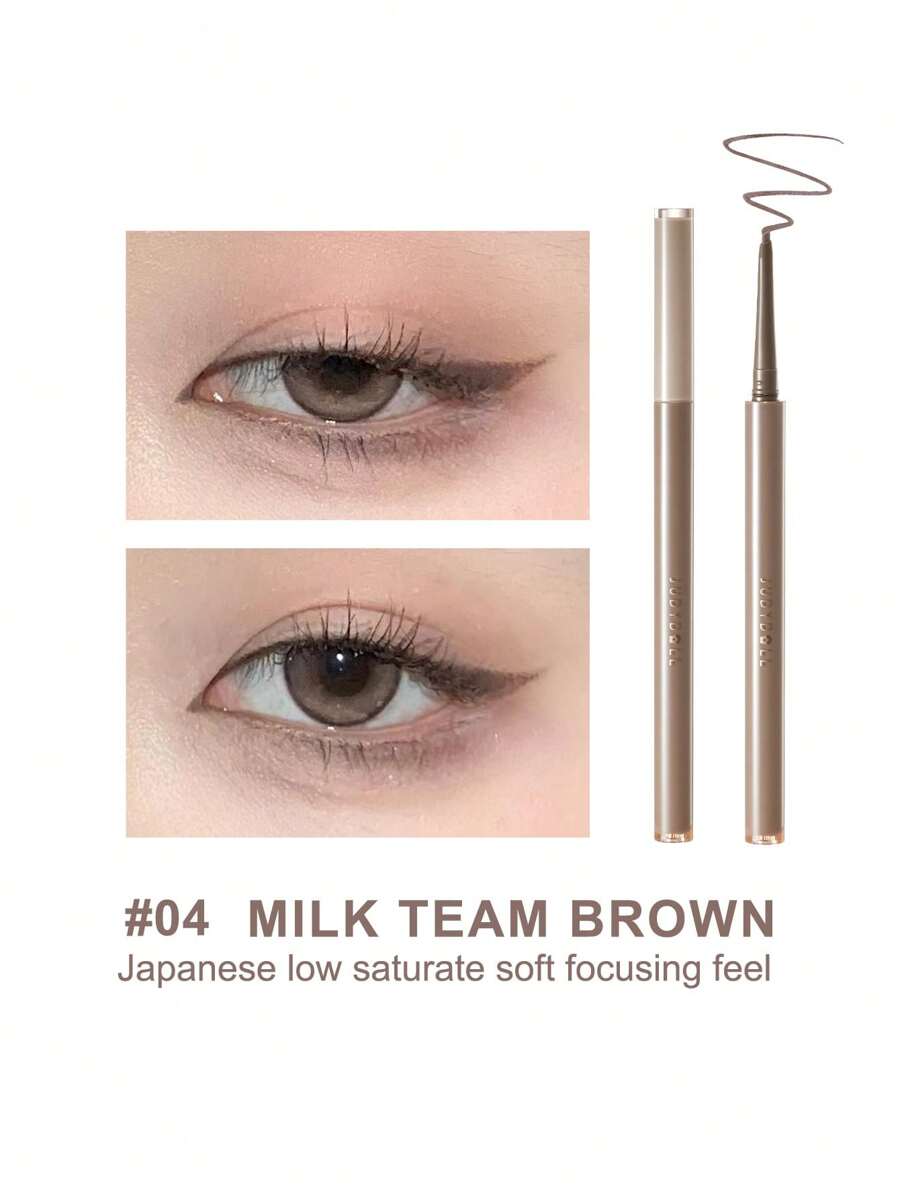 JUDYDOLL 0.06g Gel Eyeliner Pen, Orange Flower, Smooth, Waterproof, Smudge-Proof, Long-Lasting, Suitable For Beginners, Unique Gift For Friends And Girlfriends - #04 MILKY BROWN - 查看 1