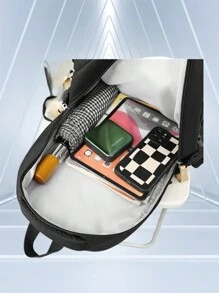 Women Fashion Backpacks - 黑色 - 查看 9