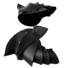 1pair Medieval Knight Leather Shoulder Armor, Viking Role Play Costume Accessory - Multicolor - View 7