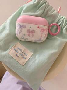 可愛粉色熊貓蝴蝶結耳機盒，適用於Apple AirpodsPro2/AirpodsPro/Airpods3/Airpods2 - 淺粉色 - 查看 2