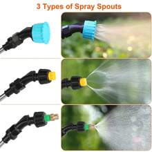 1PC 5L/1.3Gallon Electric Plant Sprayer Telescopic Rechargeable Garden Sprayer Automatic Handheld Sprayer With 3 Spray Spouts Shoulder Strap For Cleaning Sterilization - Blue - View 2