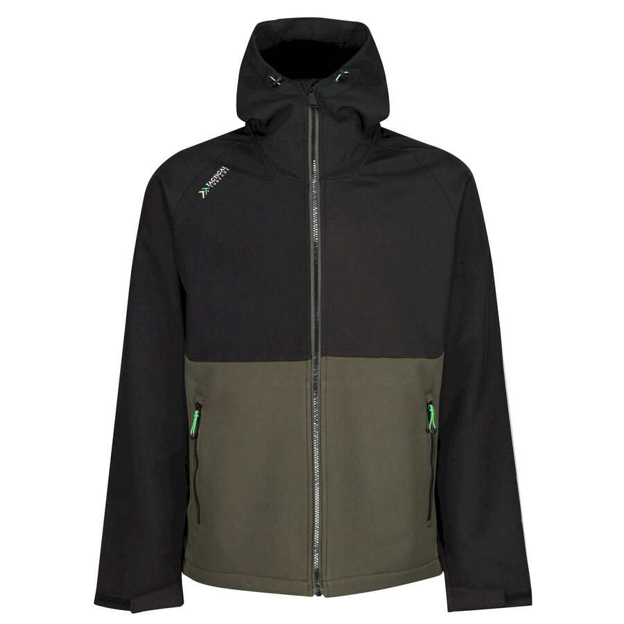 Regatta Mens Surrender Soft Shell Jacket (Dark Khaki/Black) - Dark Khaki/Black - View 1