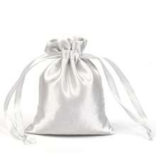 5 piezas de bolsas de regalo con cierre de cordón estilo satinado para joyas y accesorios, disponible en múltiples tamaños y colores, perfectas para regalos de cumpleaños, festivales, fiestas y bodas, Navidad - Multicolor - Ver 22
