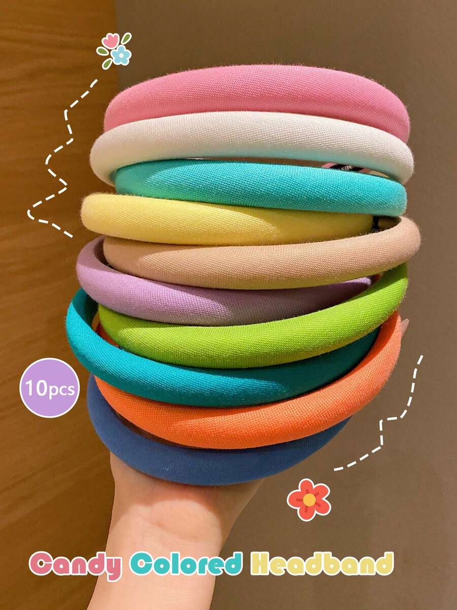 10 piezas de bonitas horquillas de colores tipo Macaron para niños, adecuadas para uso diario - Multicolor - Ver 1
