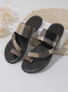 2024 New Women's Camouflage Printed Slides - Fashionable Summer Beach Sandals - Comfortable Toe Ring, Flat And Ultralight, Create A Relaxing Style