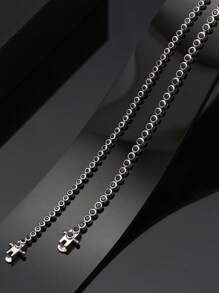 ORSA JEWELS 1 PC Genuine 925 Sterling Silver Round Stone Tennis Chain Bracelet 4A Grade Cubic Zirconia Women Hand Chain Luxury Hand Jewelry For Birthday Party Christmas Gift - Silver - View 10