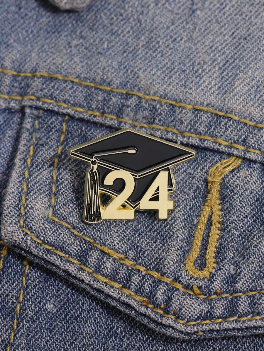 1 Pieza De Broche Creativo De Sombrero De Doctorado, Insignia De Puntuación Completa Del Examen De Graduación, Regalo Conmemorativo Para Estudiantes - Multicolor - Ver 1