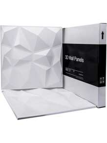 Miếng Dán Tường 3D, Tấm Dán Tường 3D PVC Trắng Để Trang Trí Tường Nội Thất, Cho Phòng Khách, Phòng Ngủ, Khách Sạn, Văn Phòng, Trang Trí Nhà Cửa - trắng - Xem 2