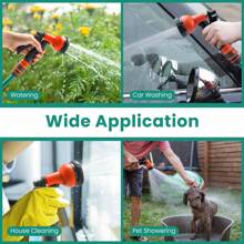 Garden Hose Reel Wall Mount, 1/2 Inch X 30m + 2m Retractable Hose Reel With 8 Pattern Hose Nozzle, 180˚ Swivel Bracket, 1/4 Inch NPT Fittings, Lockable Water Hose Reel, Easy Assembly, Green Hose - 白色 - 查看 8