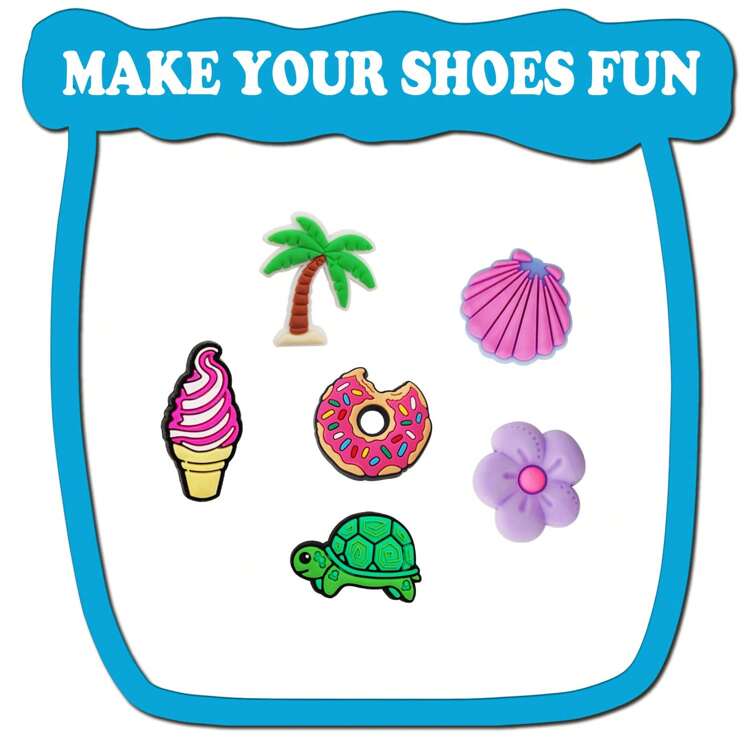 10/30/50/100 piezas Charms aleatorios de series de comida/animales/frutas/flores para sandalias, decoración de zapatos DIY de alta calidad, accesorios populares, gran regalo para adolescentes, hombres, mujeres y adultos - Multicolor - Añade 4