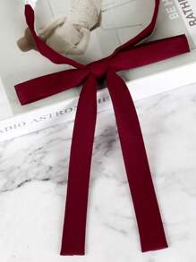 1pc Simple No-Tie Solid Color JK Necktie, Collar Rope, Suitable For Long-Hemmed Shirt Accessory, School Uniform, Sailor Collar Ribbon, Daily Wear And Holiday Gift Valentine's Day Valentines