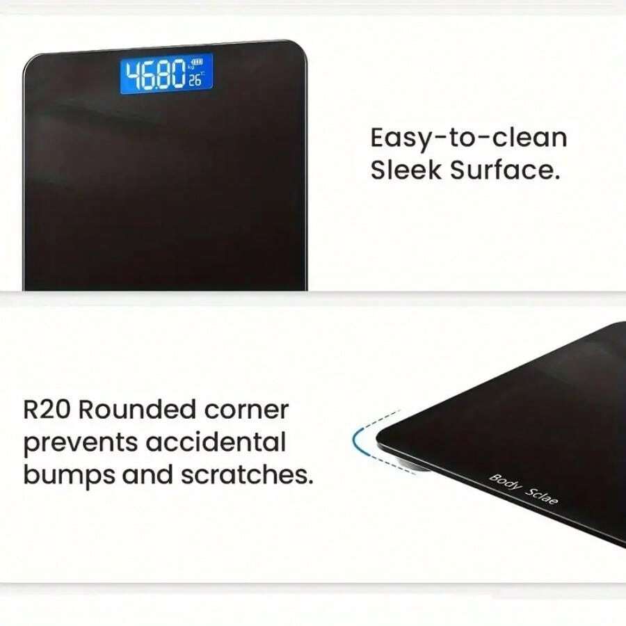 1pc Digital Bathroom Scale, Body Weight Scales, 400 Lbs Ultra Slim Most