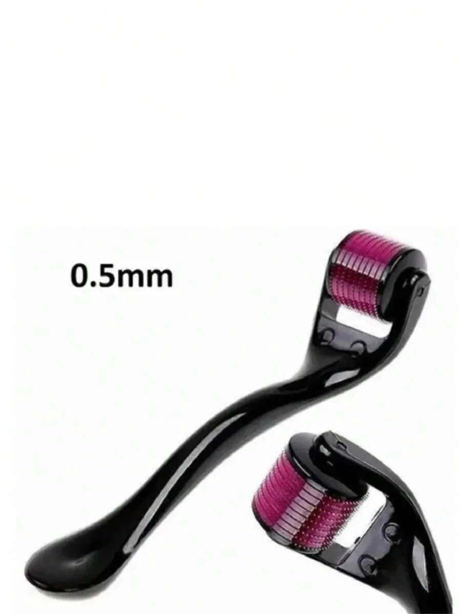 Dermaroller Facial, Capilar, Barba Regenera Colágeno 0.5mm,Rodillo Con Microagujas Para El Cuidado De La Piel, Herramientas De Microdermoabrasión Para El Cuidado De La Piel Facial - Negro - Ver 1