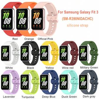1 件兼容三星 Galaxy Fit3 智能手环硅胶表带 R390 运动腕带作为返校学生的礼物