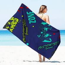 1pc Customized Gaming Beach Towel, Super Absorbent & Quick-Drying Personized Swimming Towel, Lightweight & Soft Beach Blanket, Suitable For Beach Swimming Outdoor Camping Travel, Ideal Beach Essentials