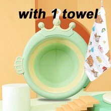 可愛多用途嬰兒便攜式洗滌盆，適用於家庭、廚房和戶外旅行 - 彩色 - 查看 12