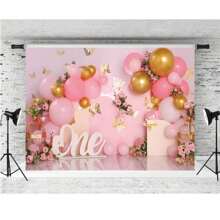 Cenário de Fotografia para Aniversário de 1 Ano, Bottom de Foto de Sala Floral Interna, Estúdio de Fotografia, Natal