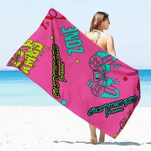 1pc Customized Gaming Beach Towel, Super Absorbent & Quick-Drying Personized Swimming Towel, Lightweight & Soft Beach Blanket, Suitable For Beach Swimming Outdoor Camping Travel, Ideal Beach Essentials