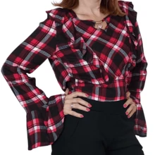 Women Tops - 黑色 - 查看 4