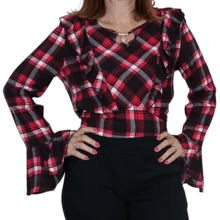 Women Tops - 黑色 - 查看 5