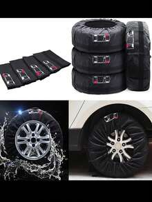 Bộ túi đựng lốp xe 18-22 inch 4 chiếc Vỏ bọc lốp xe chống thấm nước chống bụi Vỏ bảo vệ lốp xe để vận chuyển và cất giữ sạch sẽ (Đường kính 80 cm) - màu đen - Xem 6