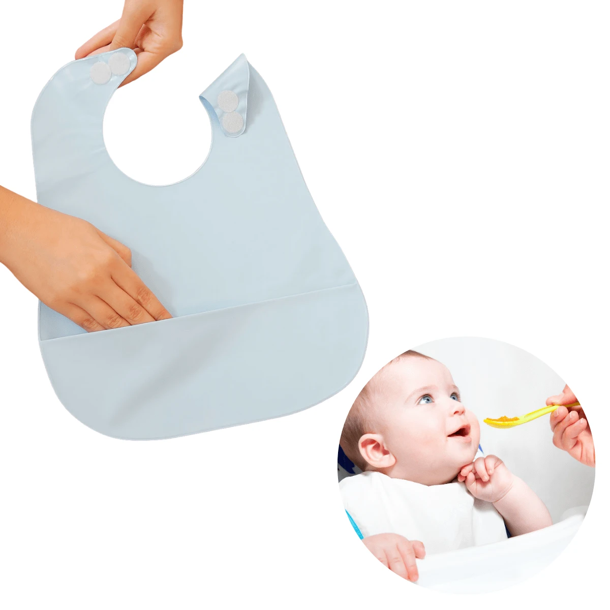 Baby Bibs & Burp Cloths - 藍色 - 查看 1