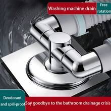 1 Set Washing Machine Drainage Pipe Floor Drain T-Type Connector With Overflow And Odor Prevention, Suitable For Dryer, Hand Washing Basin And Mop Pool, Single Inlet, Balcony Washing Machine And Dryer Drainage Pipe Floor Drain Dedicated Connector Double-Decker With Anti-Odor And Anti-Overflow Function - Multicolor - View 3