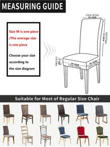 1入/4入/6入金壓幾何圖案椅套，高彈性防塵餐椅套，適用於餐廳，旅館，黑色，白色 - 彩色 - 查看 3
