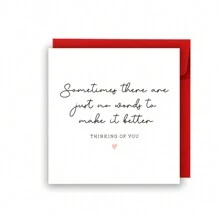 Thinking Of You Card, Friend Sympathy Gift, Stay Strong, Thinking Of You Card To Friend, Friend Bereavement Card, Sorry For Your Loss - Red - View 11