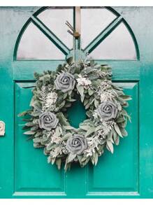 Silver Roses Artificial Flowers, Glitter Flowers Silver Foam Roses Glitter Roses Silver Roses With Stem For DIY Wedding Bridal Bouquet Home Party Decoration(Silver), Valentine Day, Gift - Multicolor - View 5