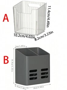 1 件厨房储物盒，无需钻孔，精致调味品篮，水槽储物篮，餐具储物盒，浴室收纳盒，卧室遥控器支架，家居装饰，储物，厨房收纳盒，厨房用品，房间装饰，家居装饰。 - 彩色 - 查看 4