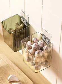 1 件厨房储物盒，无需钻孔，精致调味品篮，水槽储物篮，餐具储物盒，浴室收纳盒，卧室遥控器支架，家居装饰，储物，厨房收纳盒，厨房用品，房间装饰，家居装饰。 - 彩色 - 查看 1