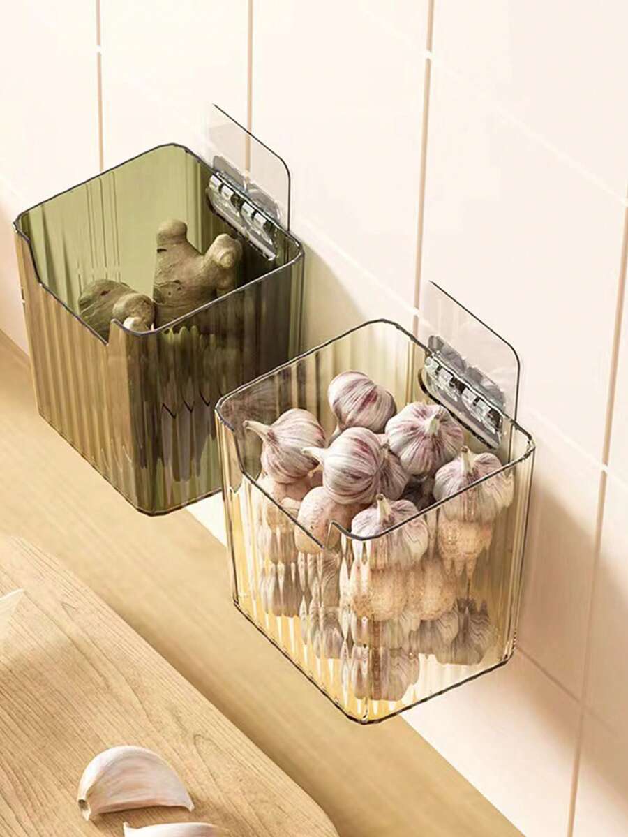 1 件厨房储物盒，无需钻孔，精致调味品篮，水槽储物篮，餐具储物盒，浴室收纳盒，卧室遥控器支架，家居装饰，储物，厨房收纳盒，厨房用品，房间装饰，家居装饰。 - 彩色 - 查看 1