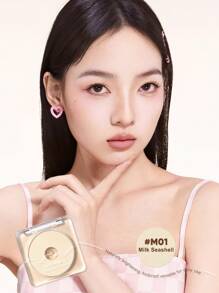 JUDYDOLL Highlight Powder Mandarin Blossom Single Matte Highlighter, Ring Light Diamond Body Glitter Powder, Exclusive Limited New Release, Suitable For Friends, Girlfriends, Wedding Essentials, Wedding Guests, Bachelorette Party, Natural Daily Makeup, Sweet Makeup, Blood Color Makeup, Date Makeup - #01 - View 6