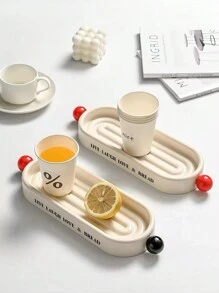 1 件极具吸引力的轻质豪华多用途托盘，具有时尚风格，适用于客厅或浴室 - 多色 - 查看 1