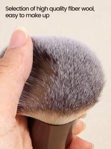 MAANGE 2pcs Professional Foundation Brush Set,Beveled Tubular Makeup Brush,Makeup Tools With Soft Fiber For Easy Carrying,Brush For Travel - Coffee Brown - View 8