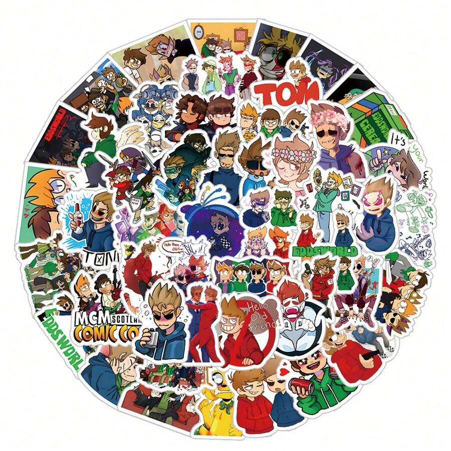60pcs/Pack Eddsworld Stickers I Cute Cartoon Kids Reward Teenage Party ...