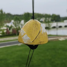 日式风铃铸铁户外装饰品适用于花园、露台和阳台，悬挂式金属风铃装饰礼物，祝福吊坠风铃捕风器 - 彩色 - 查看 9