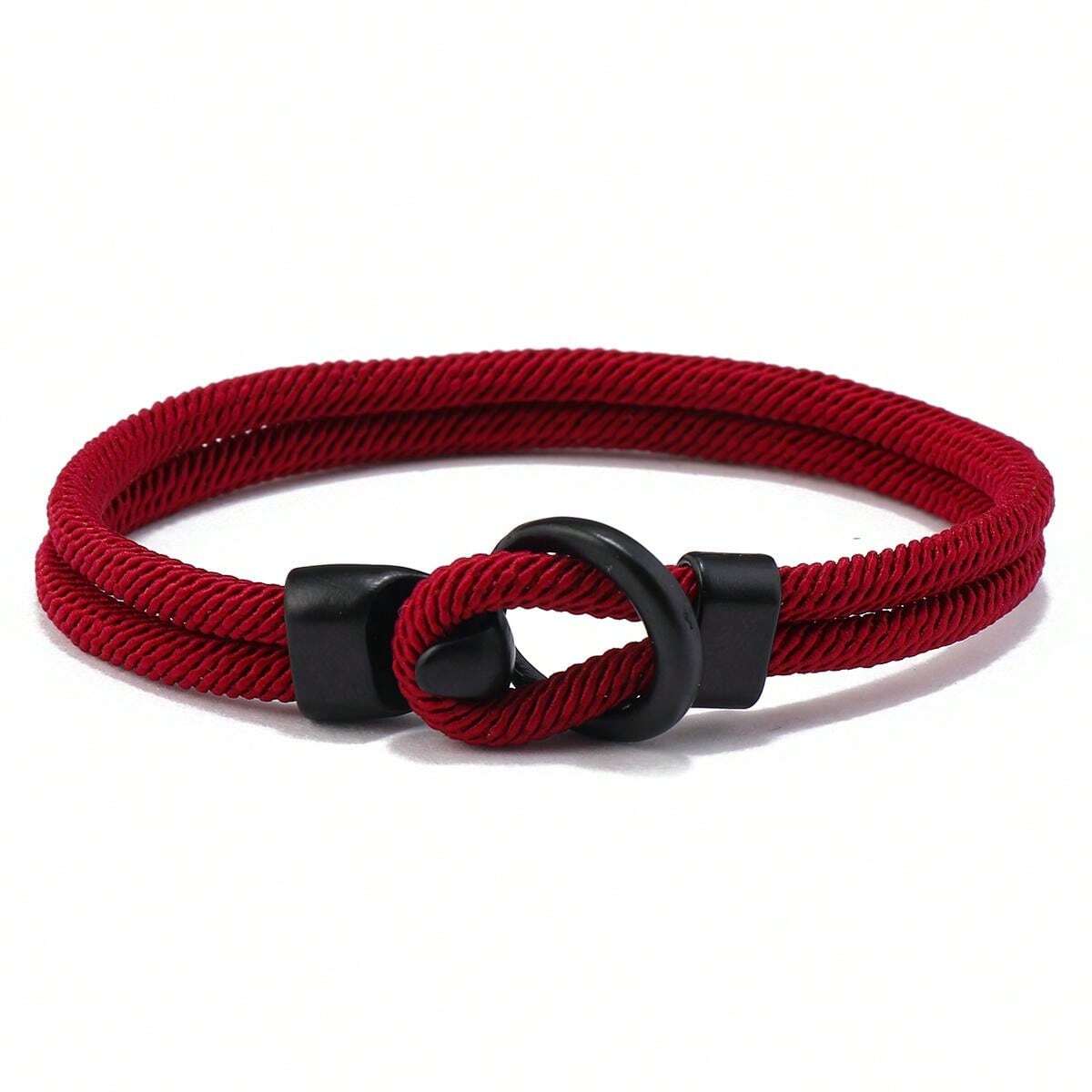 WANAM Heren Rock Fietsketting Armband Verstelbare Nautische Touw Armbanden Mountainbike Magische Gesp Accessoire