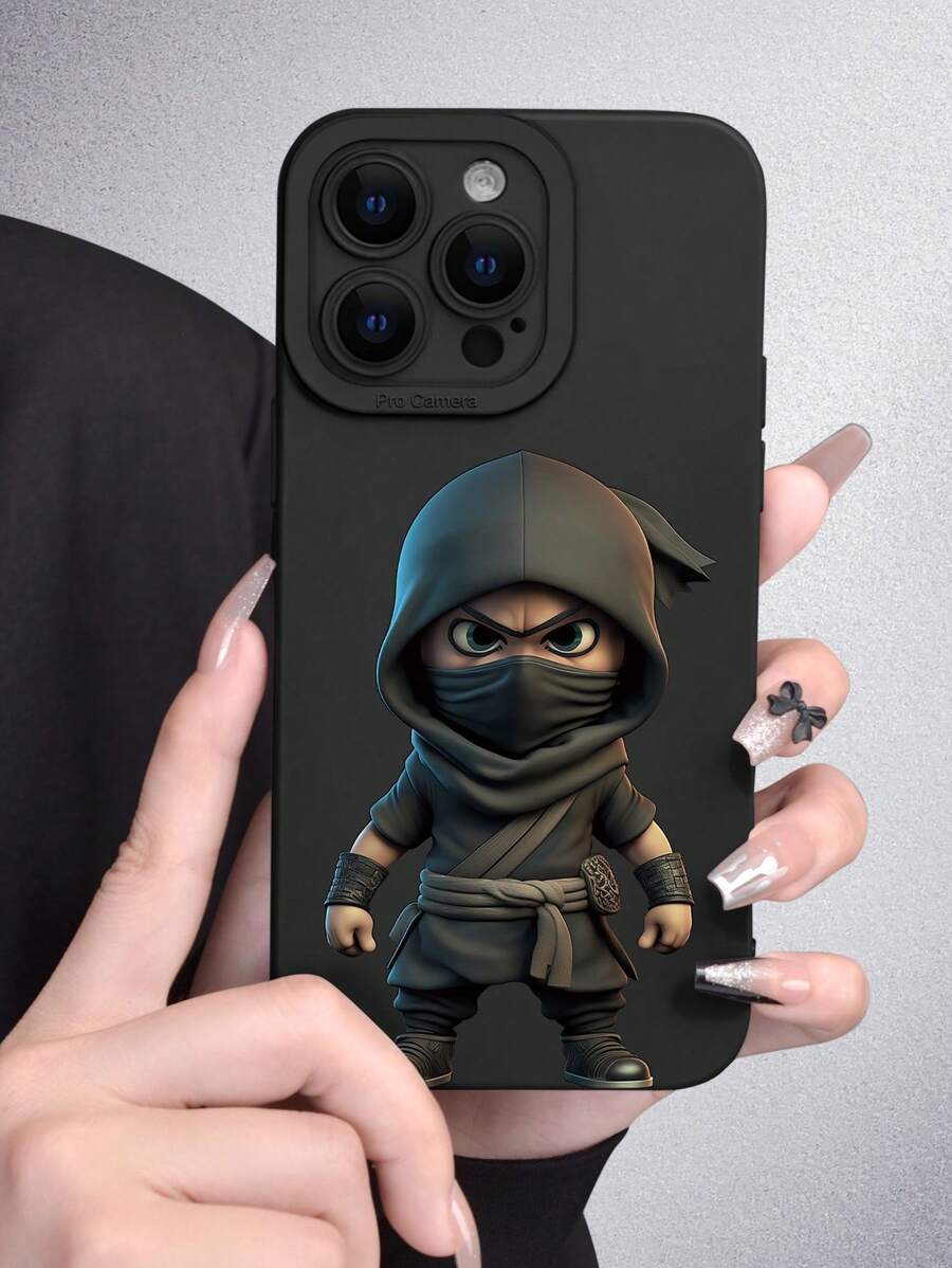 1 Stück schwarze TPU weiche Hülle mit Muster, matter Textur, voller Schutz gegen Staub und Wasser, kompatibel mit iPhone7/8/11/12/13/14/15/X/XR/Xs/Plus/Pro/Pro Max/SE3/Mini Serie