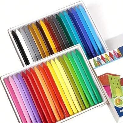 6/12/24/36 Colori Matite Cerate, Matite Triangolari Uniche Impermeabili e Lavabili con Scatola di Conservazione, Regali di Natale, Ognissanti e Ringraziamento (Leggera Differenza di Colore)